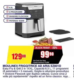 Trony MOULINEX FRIGGITRICE AD ARIA EZ801D offerta