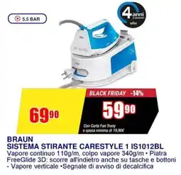 Trony BRAUN SISTEMA STIRANTE CARESTYLE 1 IS1012BL offerta