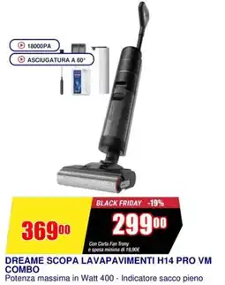 Trony Dreame scopa lavapavimenti H14 pro vm combo offerta