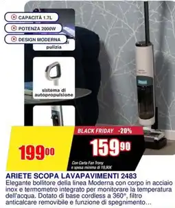 Trony Ariete scopa lavapavimenti 2483 offerta
