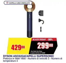 Trony Dyson asciugacapelli supersonic offerta