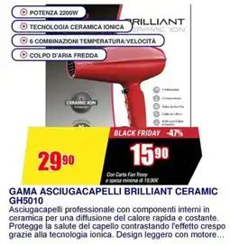 Trony GAMA ASCIUGACAPELLI BRILLIANT CERAMIC GH5010 offerta