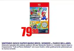 Trony Nintendo gioco super mario bros. wonder + parco bellabel offerta