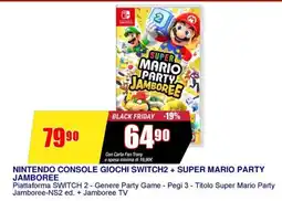 Trony Nintendo console giochi switch2 + super mario party jamboree offerta