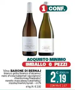 Altasfera Vino BARONE DI BERNAJ offerta