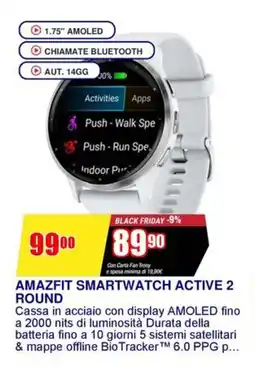 Trony Amazfit smartwatch active 2 round offerta