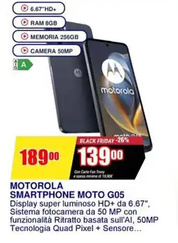 Trony MOTOROLA SMARTPHONE MOTO G05 offerta