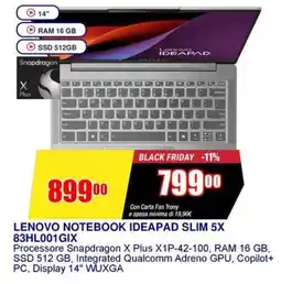 Trony LENOVO NOTEBOOK IDEAPAD SLIM 5X 83HL001 GIX offerta