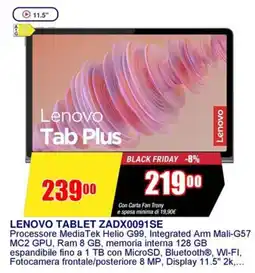 Trony LENOVO TABLET ZADX0091SE offerta