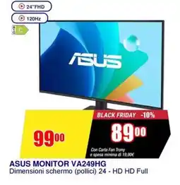 Trony ASUS MONITOR VA249HG offerta