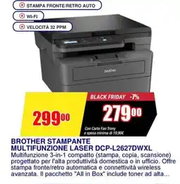 Trony BROTHER STAMPANTE MULTIFUNZIONE LASER DCP-L2627DWXL offerta
