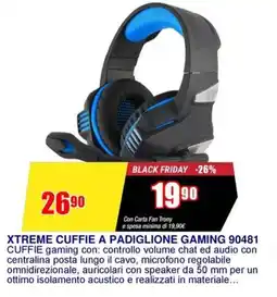 Trony Xtreme cuffie a padiglione gaming 90481 offerta