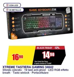 Trony Xtreme tastiera gaming 34642 offerta