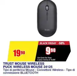 Trony Trust mouse wireless puck wireless mouse 24125 offerta