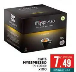 Altasfera Caffè MYESPRESSO in cialde offerta