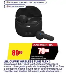 Trony Jbl cuffie wireless tune flex 2 offerta