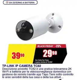 Trony TP-LINK IP CAMERA TC82 offerta