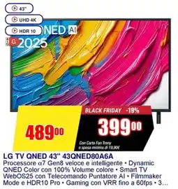 Trony LG TV QNED 43" 43QNED80A6A offerta