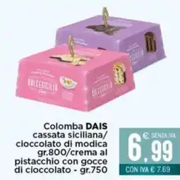 Altasfera Colomba DAIS cassata siciliana/ cioccolato di modica/crema al pistacchio con gocce di cioccolato offerta