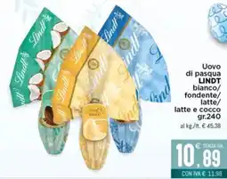Altasfera Uovo di pasqua LINDT bianco/ fondente/ latte/ latte e cocco offerta