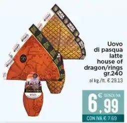 Altasfera Uovo di pasqua latte house of dragon/rings offerta