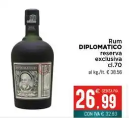 Altasfera Rum DIPLOMATICO reserva exclusiva offerta
