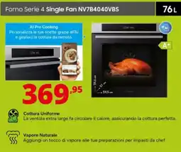 Comet SAMSUNG Forno Serie 4 Single Fan NV7B4040VBS offerta