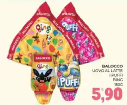 Eté Balocco uovo al latte i puffi bing offerta