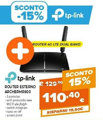 Expert Tp-link archer mr600 router wireless gigabit ethernet dual-band (2.4 ghz/5 ghz) 4g nero offerta