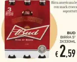 Eté Bud birra 5° offerta