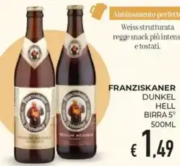 Eté Franziskaner dunkel hell birra 5° offerta