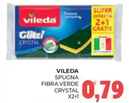 Eté Vileda spugna fibra verde crystal x2+1 offerta