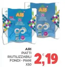 Eté Ari piatti riutilizzabili fondi, piani x50 offerta
