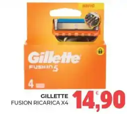 Eté Gillette fusion ricarica x4 offerta