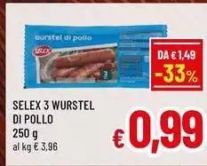 A&O Selex 3 wurstel di pollo offerta