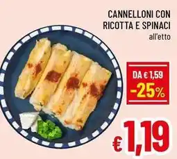 A&O Cannelloni con ricotta e spinaci offerta