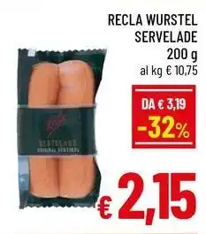 A&O Recla wurstel servelade offerta