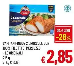 A&O Capitan findus 2 croccole con 100% filetti di merluzzo - le originali offerta
