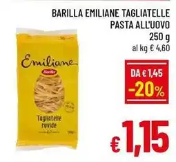 A&O Barilla emiliane tagliatelle pasta all'uovo offerta