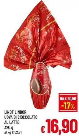 A&O Lindt lindor uova di cioccolato al latte offerta