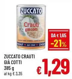 A&O Zuccato crauti già cotti offerta