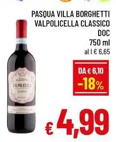 A&O Pasqua villa borghetti valpolicella classico doc offerta