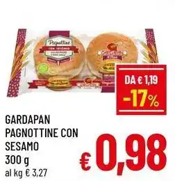 A&O Gardapan pagnottine con sesamo offerta