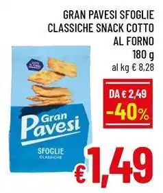 A&O Gran pavesi sfoglie classiche snack cotto al forno offerta
