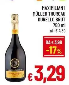 A&O Maximilian i müller thurgau durello brut offerta