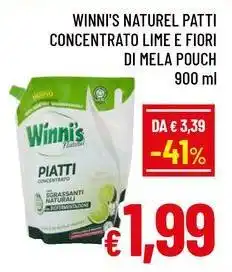 A&O Winni's naturel patti concentrato lime e fiori di mela pouch offerta