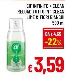 A&O Cif infinite + clean reload tutto in 1 clean lime & fiori bianchi offerta