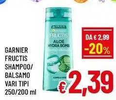 A&O Garnier fructis shampoo/ balsamo offerta