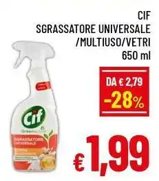 A&O Cif sgrassatore universale /multiuso/vetri offerta