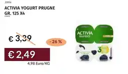 Prezzemolo e Vitale Activia yogurt prugne offerta